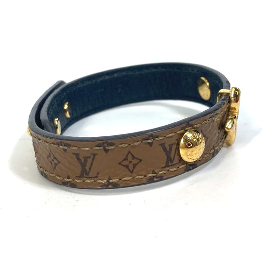 LOUIS VUITTON bracelet M6597F Monogram reverse canvas Brown Accessories Monogram Reverse Bracelet Blooming Women 19 Used Authentic