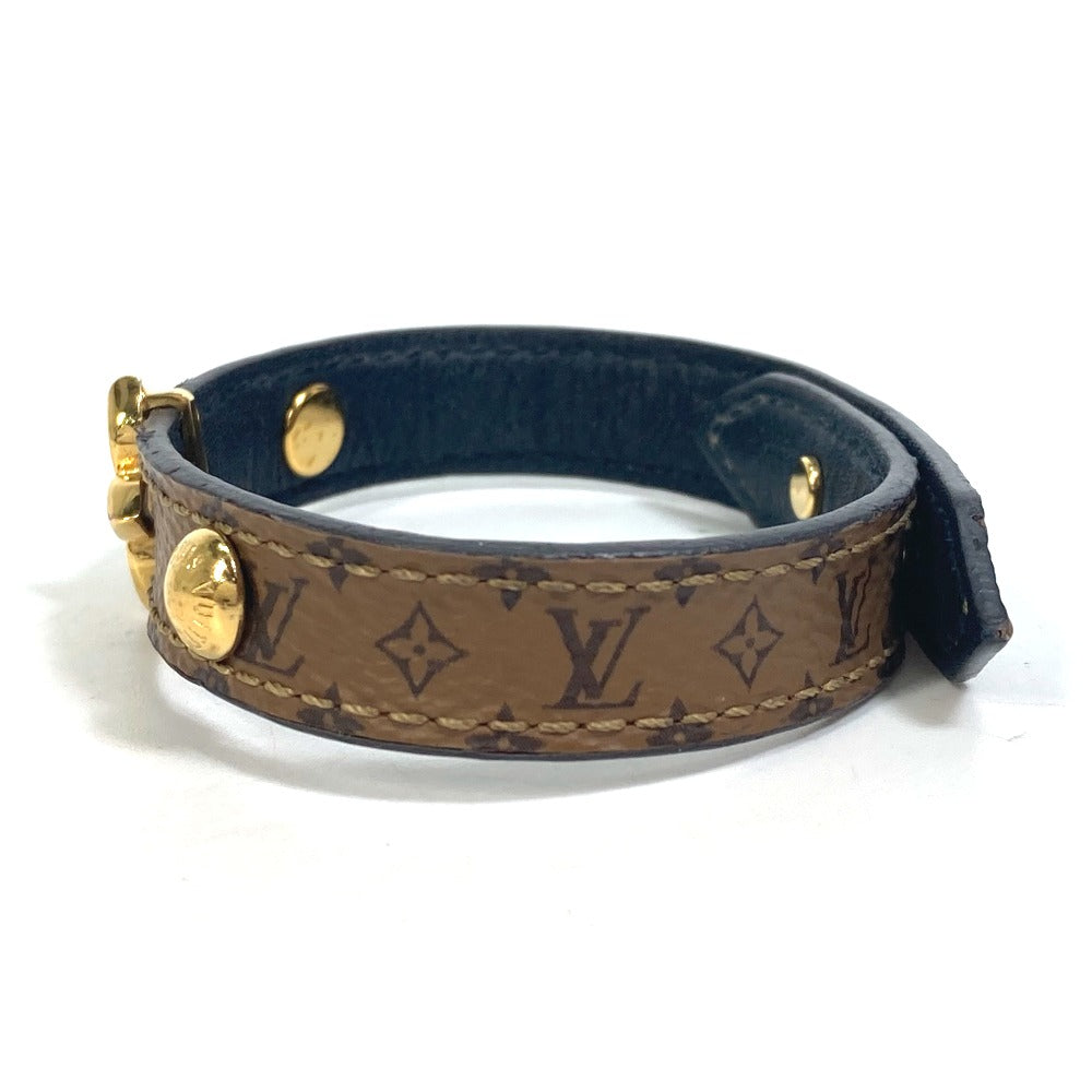 LOUIS VUITTON bracelet M6597F Monogram reverse canvas Brown Accessories Monogram Reverse Bracelet Blooming Women 19 Used Authentic