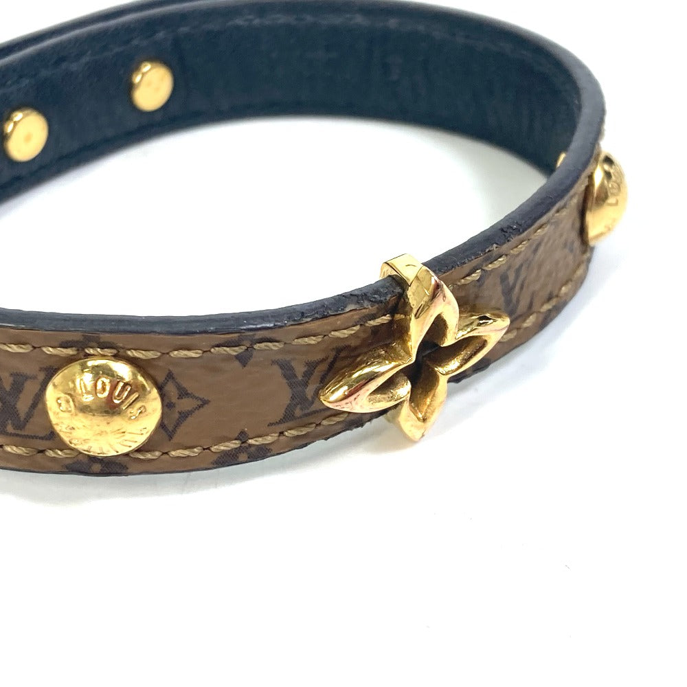 LOUIS VUITTON bracelet M6597F Monogram reverse canvas Brown Accessories Monogram Reverse Bracelet Blooming Women 19 Used Authentic