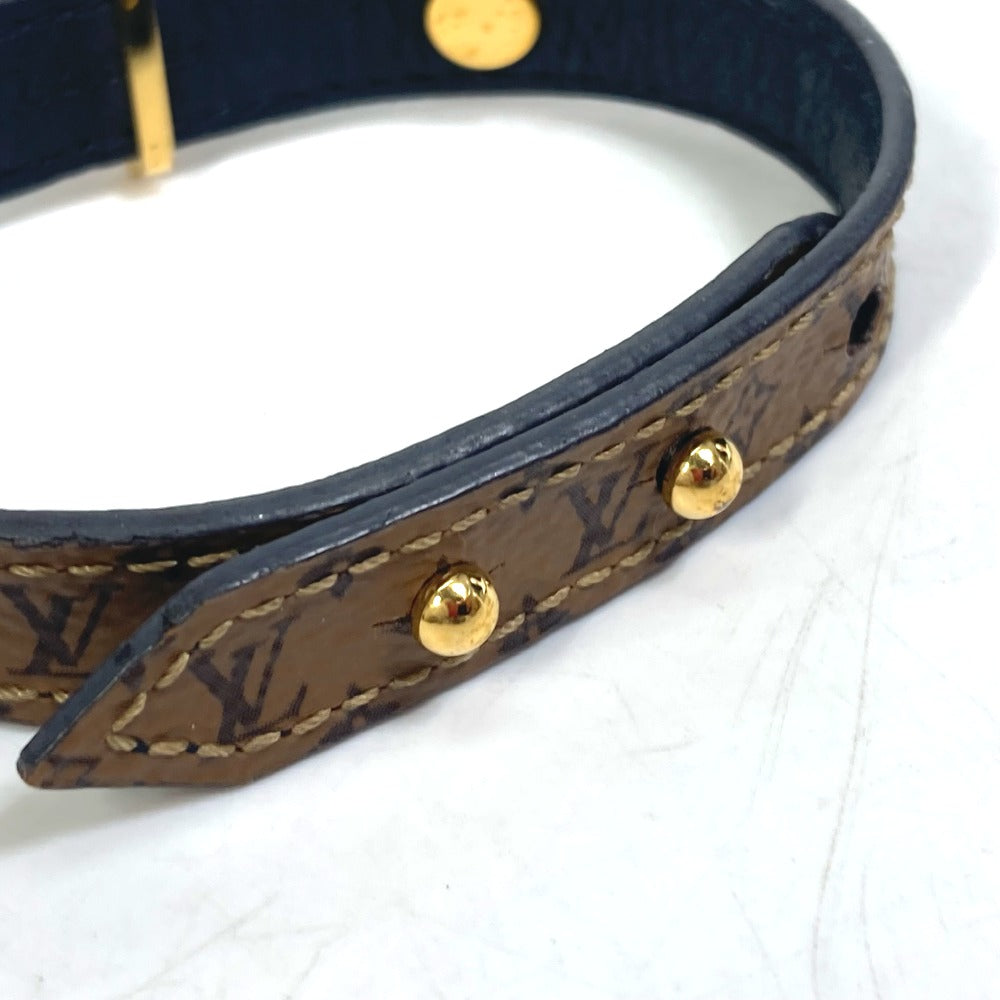LOUIS VUITTON bracelet M6597F Monogram reverse canvas Brown Accessories Monogram Reverse Bracelet Blooming Women 19 Used Authentic