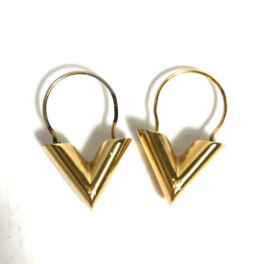 LOUIS VUITTON Pierce M61088 metal gold Pierce Essential V Women Used Authentic
