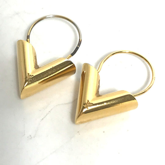 LOUIS VUITTON Pierce M61088 metal gold Pierce Essential V Women Used Authentic
