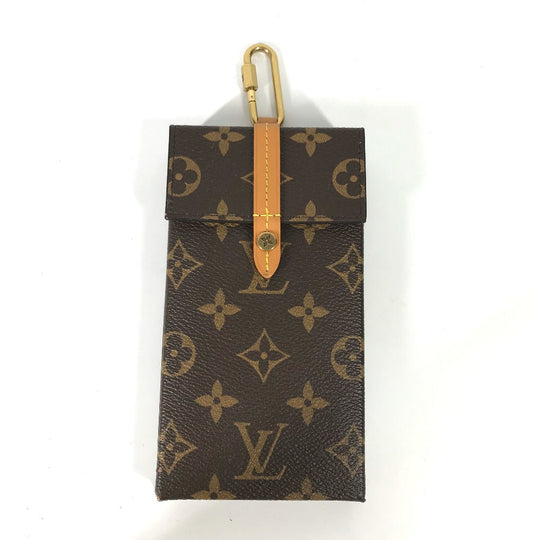 LOUIS VUITTON Pouch M68523 Monogram canvas Brown Monogram Carabiner Box phone case Women Used Authentic