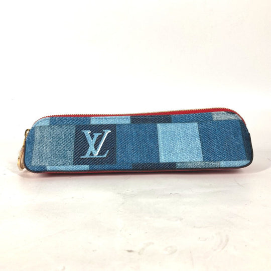 LOUIS VUITTON pencil case GI0444 Monogram denim blue Monogram denim Truth Elizabeth Women Used Authentic