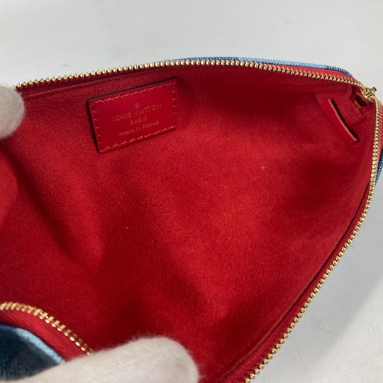 LOUIS VUITTON pencil case GI0444 Monogram denim blue Monogram denim Truth Elizabeth Women Used Authentic