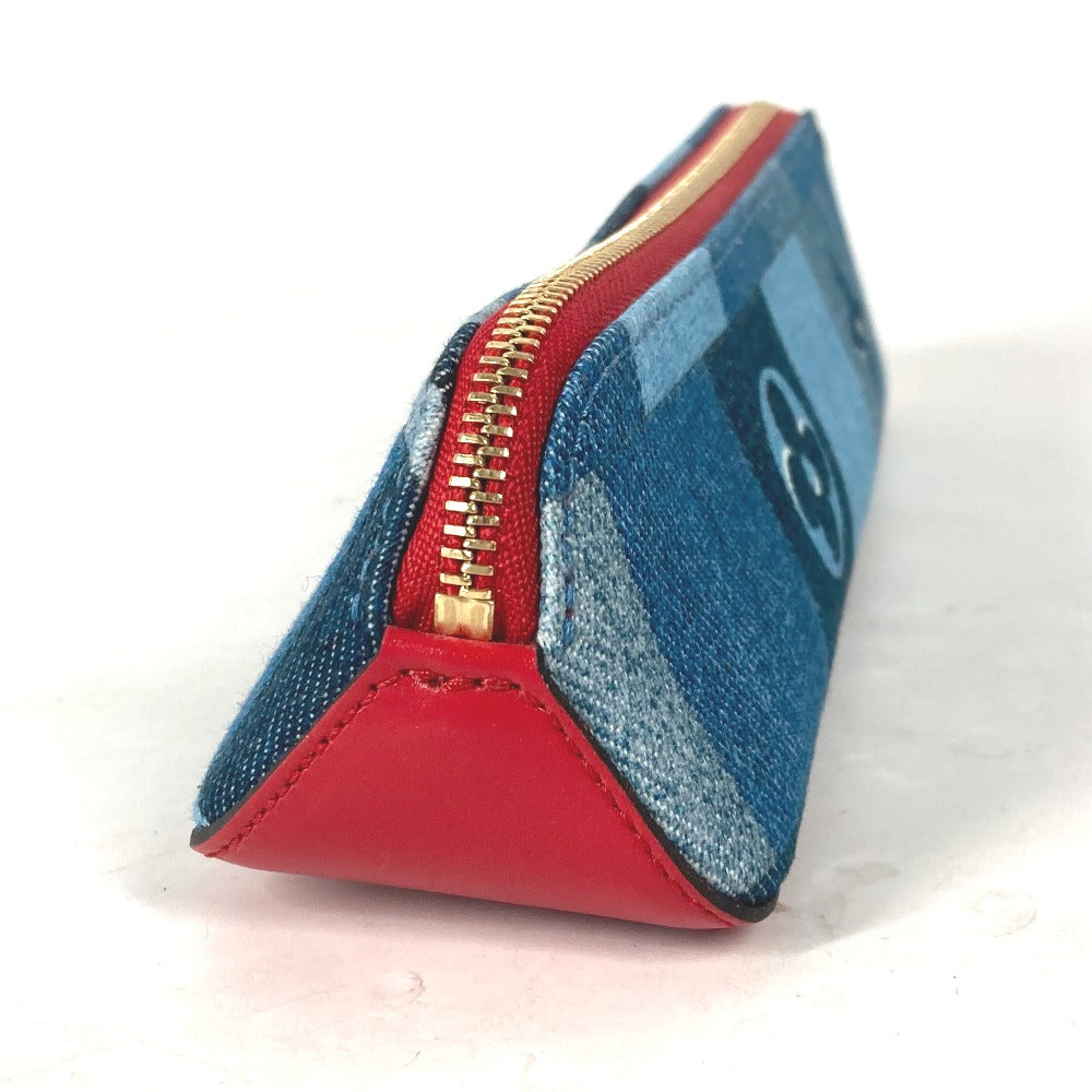 LOUIS VUITTON pencil case GI0444 Monogram denim blue Monogram denim Truth Elizabeth Women Used Authentic