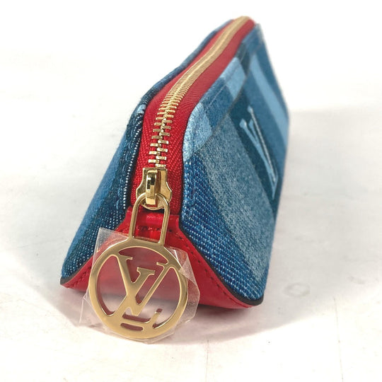 LOUIS VUITTON pencil case GI0444 Monogram denim blue Monogram denim Truth Elizabeth Women Used Authentic