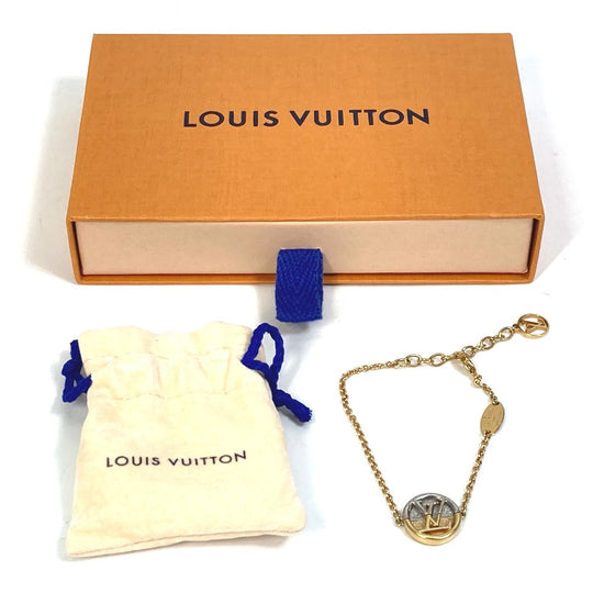 LOUIS VUITTON bracelet M69589 metal gold Bracelet L TO V Women Used Authentic