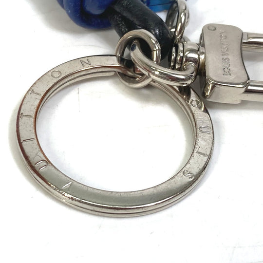 LOUIS VUITTON key ring M61713 leather blue Porto Crenot Rock mens Used Authentic