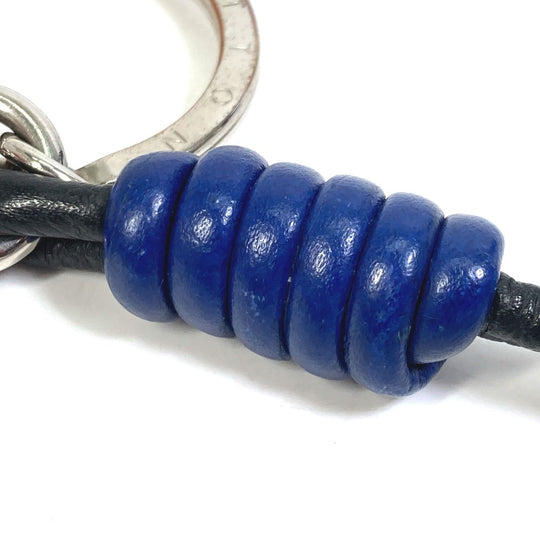 LOUIS VUITTON key ring M61713 leather blue Porto Crenot Rock mens Used Authentic