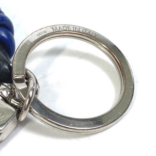 LOUIS VUITTON key ring M61713 leather blue Porto Crenot Rock mens Used Authentic
