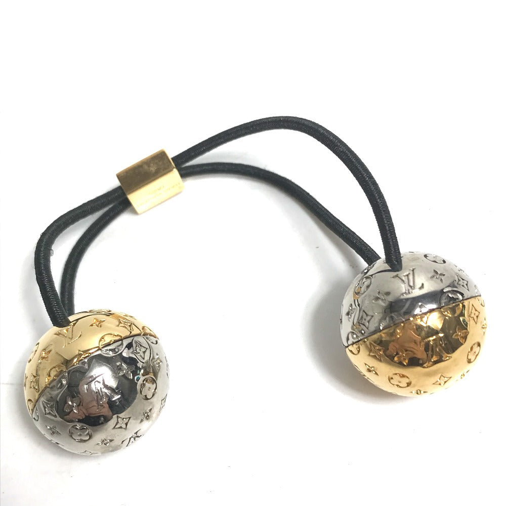 LOUIS VUITTON Hair rubber M80266 metal gold Chou Chou Planet LV Women Used Authentic