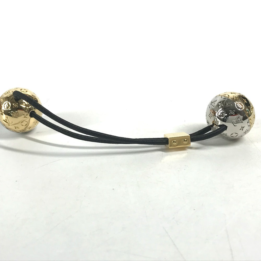 LOUIS VUITTON Hair rubber M80266 metal gold Scrunchie Nanogram Planet LV Women Used Authentic
