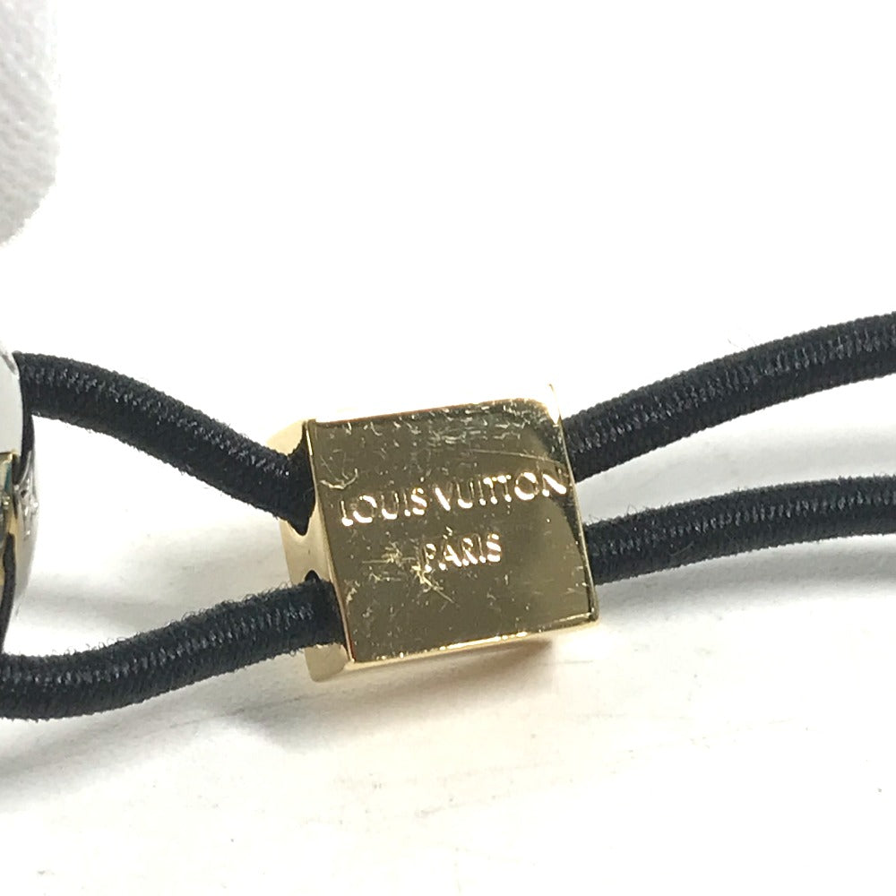 LOUIS VUITTON Hair rubber M80266 metal gold Scrunchie Nanogram Planet LV Women Used Authentic