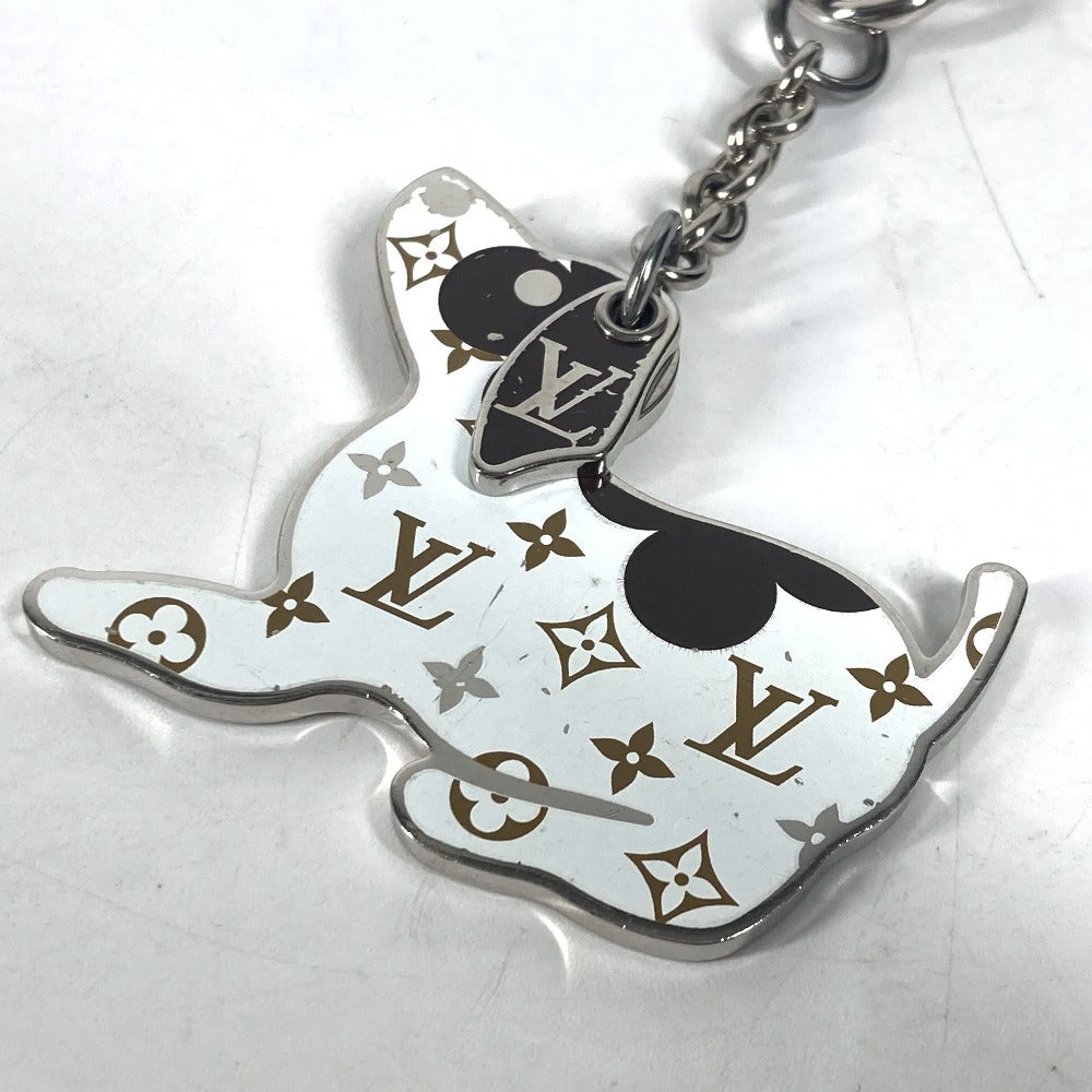 LOUIS VUITTON key ring M00747 metal Silver Bishou Sack LV Dog unisex(Unisex) Used Authentic