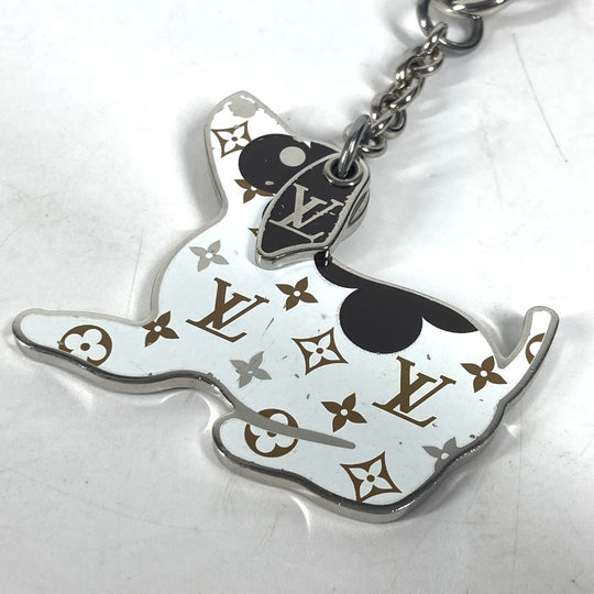 LOUIS VUITTON key ring M00747 metal Silver Bishou Sack LV Dog unisex(Unisex) Used Authentic