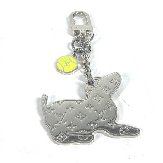 LOUIS VUITTON key ring M00747 metal Silver Bishou Sack LV Dog unisex(Unisex) Used Authentic