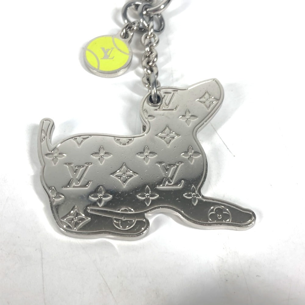 LOUIS VUITTON key ring M00747 metal Silver Bishou Sack LV Dog unisex(Unisex) Used Authentic