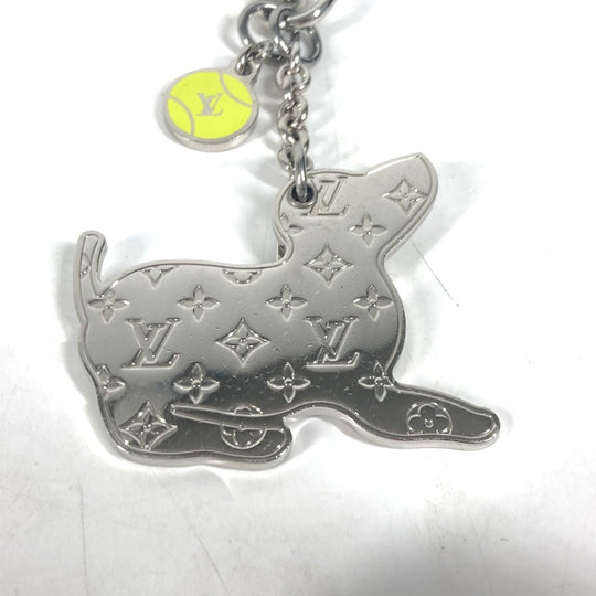 LOUIS VUITTON key ring M00747 metal Silver Bishou Sack LV Dog unisex(Unisex) Used Authentic