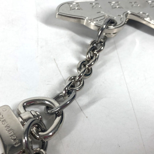 LOUIS VUITTON key ring M00747 metal Silver Bishou Sack LV Dog unisex(Unisex) Used Authentic
