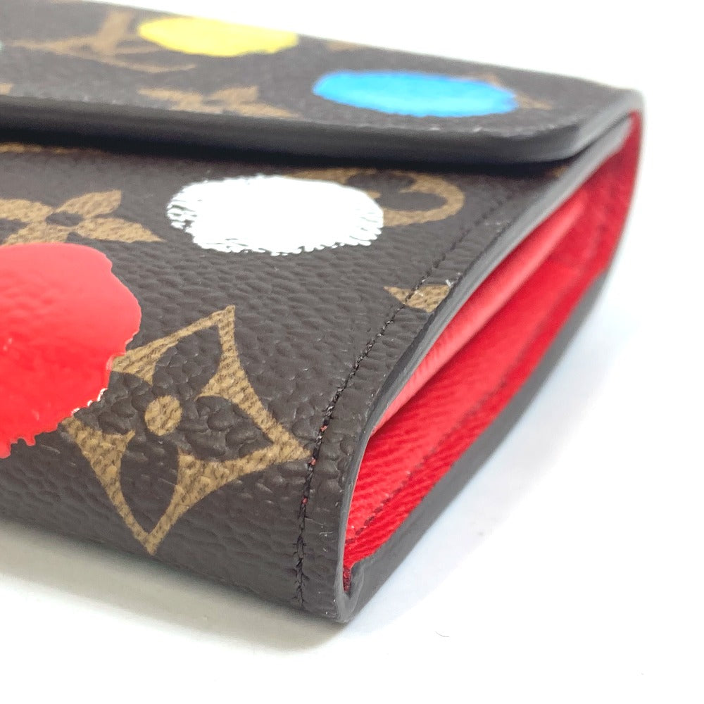 LOUIS VUITTON Long Wallet Purse M81980 Monogram canvas Brown LVxYK Yayoi Kusama Monogram Portefeuille Sarah NM Women Used Authentic