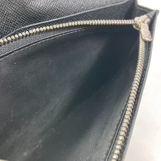 LOUIS VUITTON Long Wallet Purse N62655 Damier Grafitto Canvas black Damier Grafitte Portefeuille Brazza mens Used Authentic