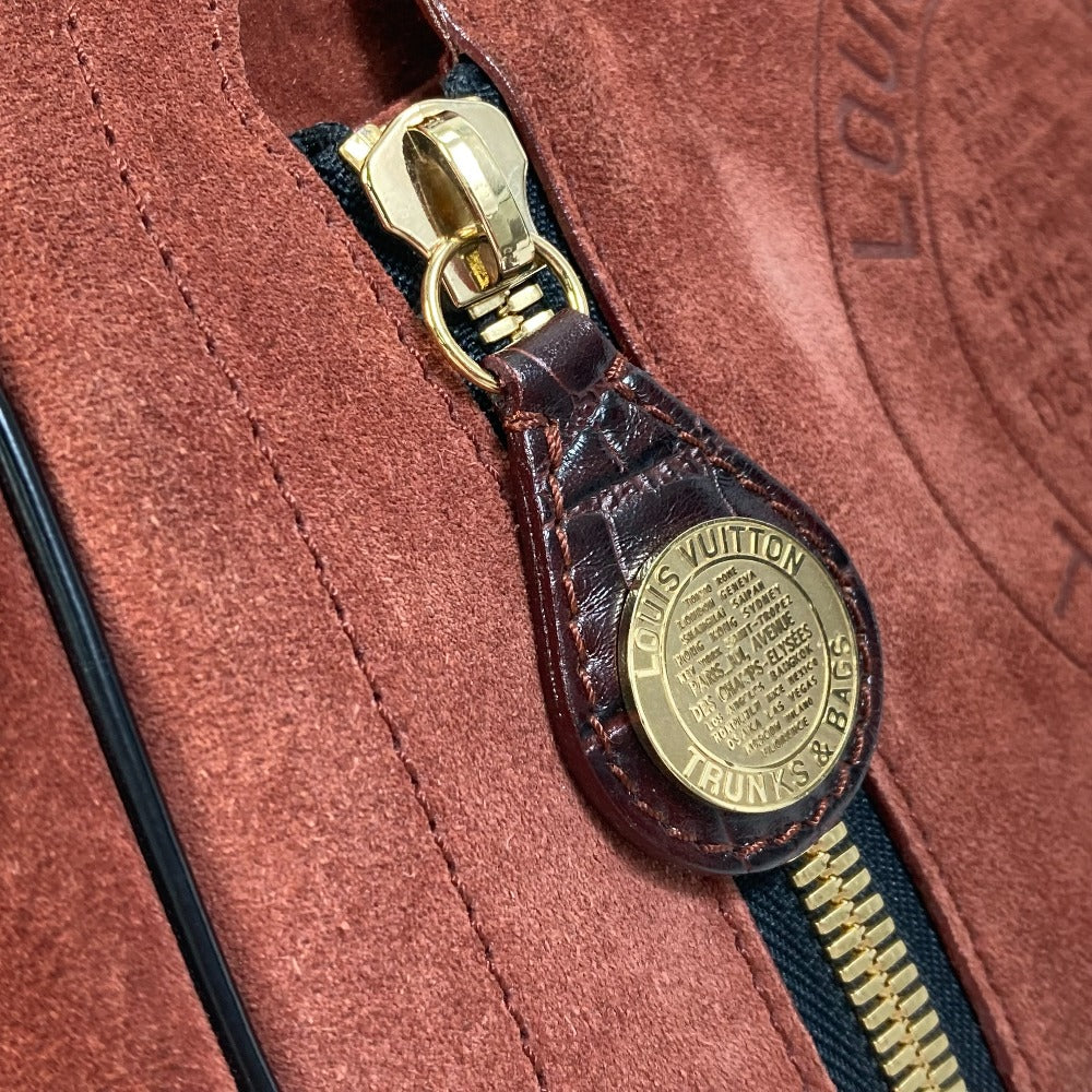 LOUIS VUITTON Handbag M95238 Leather / suede Brown Mini Boston Duffel bag Stamp bag PM Women Used Authentic