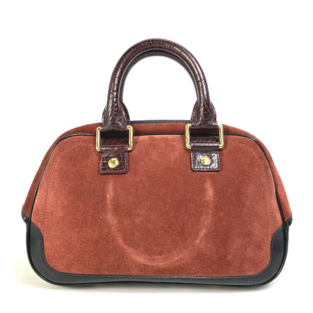 LOUIS VUITTON Handbag M95238 Leather / suede Brown Mini Boston Duffel bag Stamp bag PM Women Used Authentic