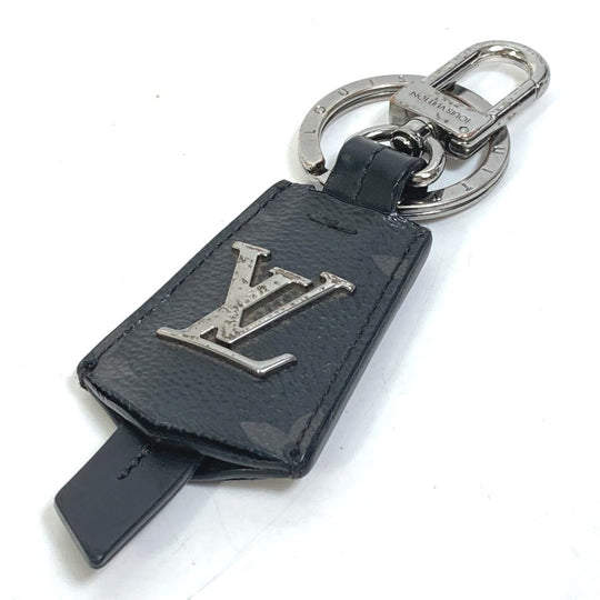 LOUIS VUITTON key ring M63620 Monogram Eclipse Canvas black Monogram Eclipse Porte Cle Cloche Cle mens Used Authentic