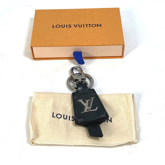 LOUIS VUITTON key ring M63620 Monogram Eclipse Canvas black Monogram Eclipse Porte Cle Cloche Cle mens Used Authentic