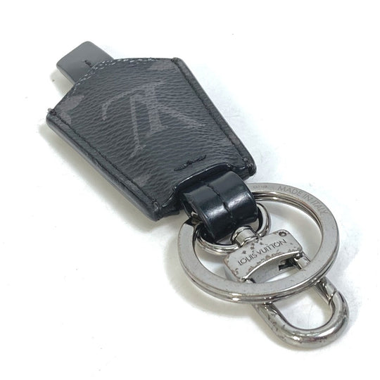 LOUIS VUITTON key ring M63620 Monogram Eclipse Canvas black Monogram Eclipse Porte Cle Cloche Cle mens Used Authentic