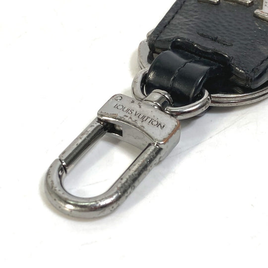 LOUIS VUITTON key ring M63620 Monogram Eclipse Canvas black Monogram Eclipse Porte Cle Cloche Cle mens Used Authentic