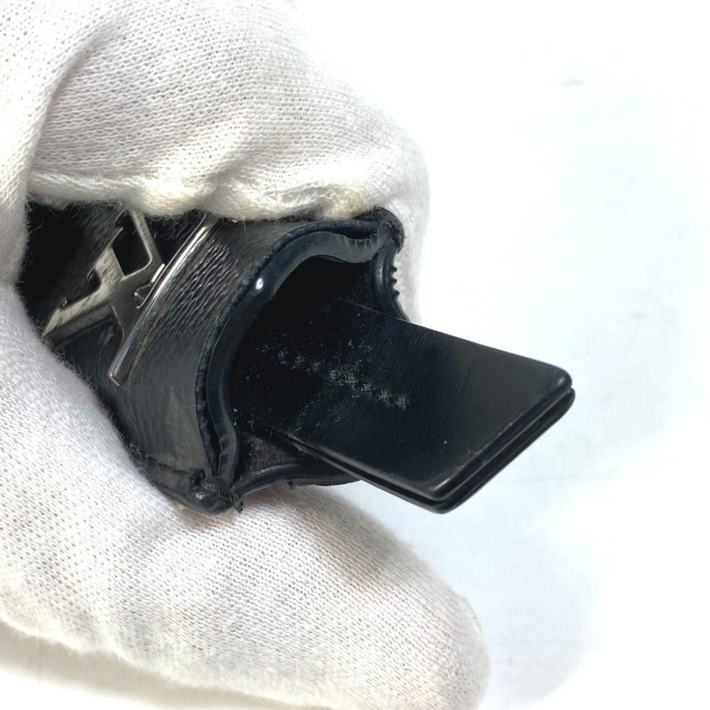 LOUIS VUITTON key ring M63620 Monogram Eclipse Canvas black Monogram Eclipse Porte Cle Cloche Cle mens Used Authentic
