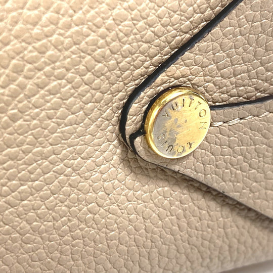 LOUIS VUITTON Pouch M61477 leather beige pouch with flap Pochette Rivet GM Women Used Authentic