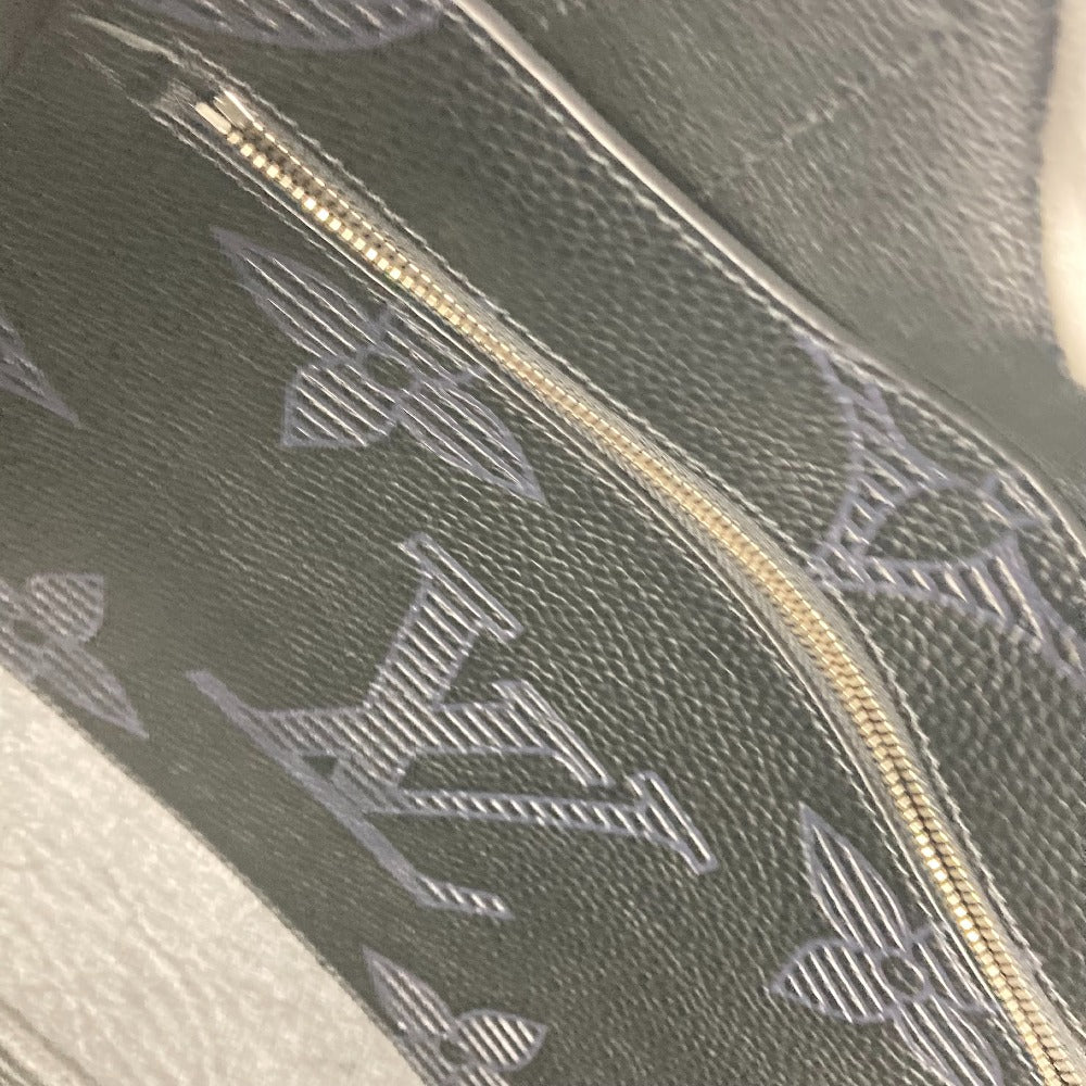 LOUIS VUITTON Shoulder Bag M57290 leather black Monogram Giant Shadow Hippo Voyage NV mens Used Authentic