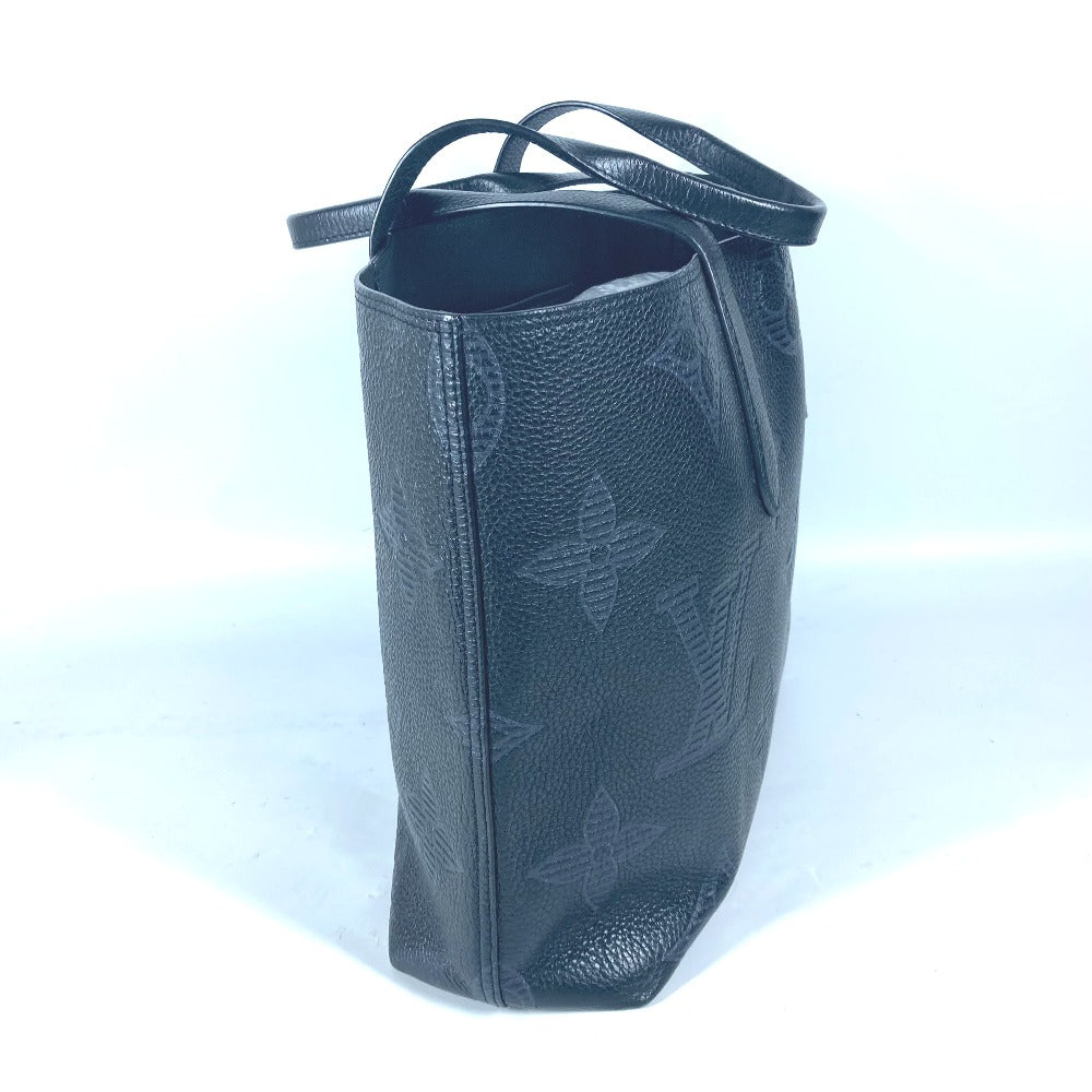 LOUIS VUITTON Shoulder Bag M57290 leather black Monogram Giant Shadow Hippo Voyage NV mens Used Authentic