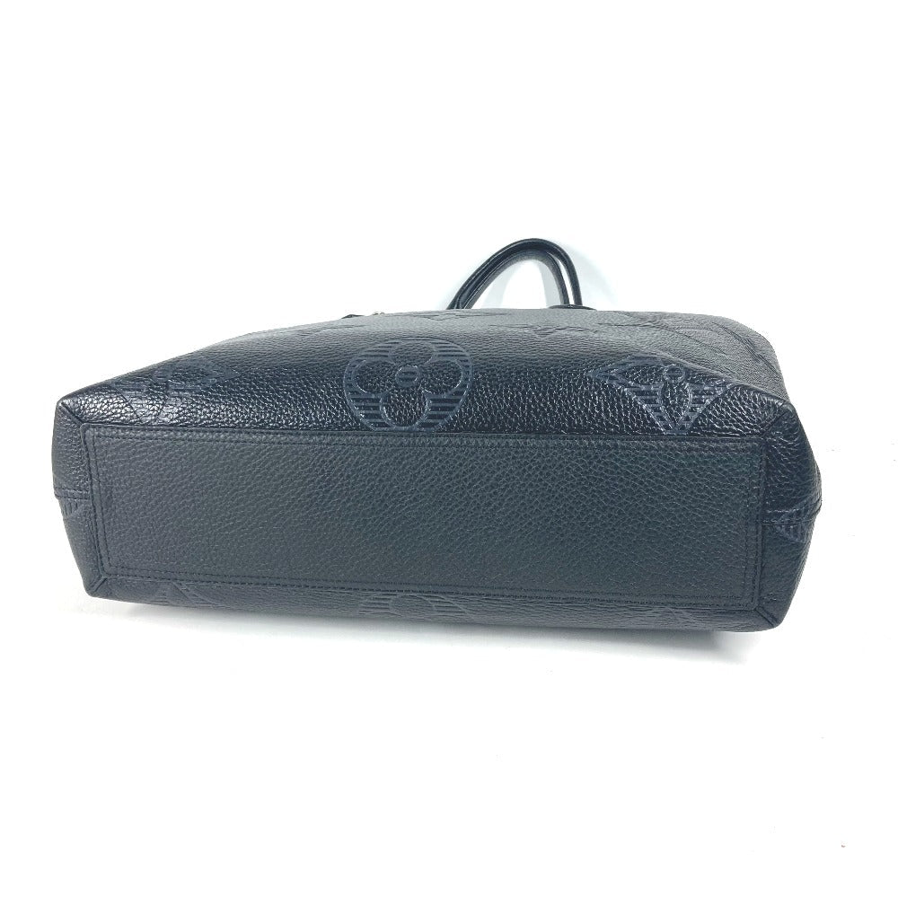 LOUIS VUITTON Shoulder Bag M57290 leather black Monogram Giant Shadow Hippo Voyage NV mens Used Authentic