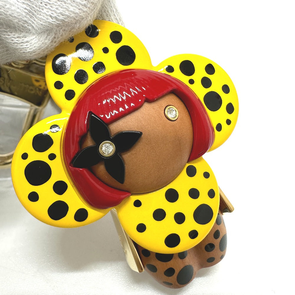 LOUIS VUITTON key ring M01146 Wood yellow Kusama Yayoi Collaboration LV x YK Keychain Vivienne Infinity Dot Women Secondhand Authentic