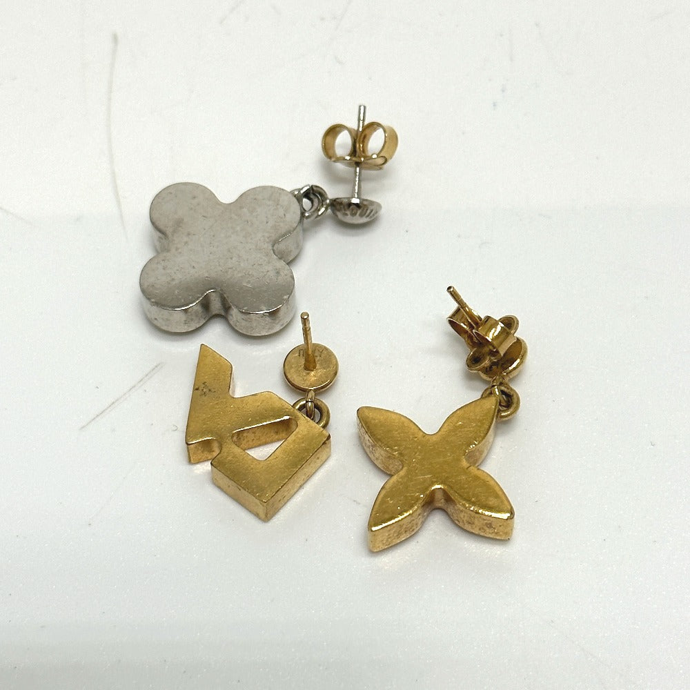 LOUIS VUITTON Pierce M66799 metal Silver Accessories Boucle D'oreille Love Letters GM Women Used Authentic