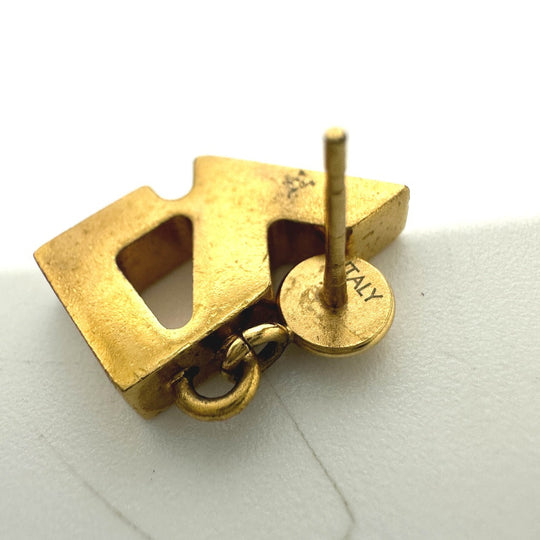 LOUIS VUITTON Pierce M66799 metal Silver Accessories Boucle D'oreille Love Letters GM Women Used Authentic