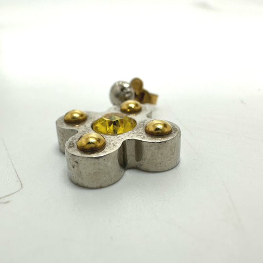 LOUIS VUITTON Pierce M66799 metal Silver Accessories Boucle D'oreille Love Letters GM Women Used Authentic