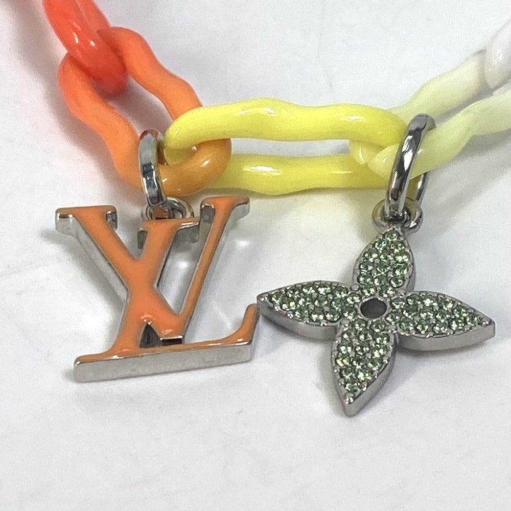 LOUIS VUITTON bracelet M00277 metal multicolor Watercolor Rainbow Bracelet Charm mens L Used Authentic
