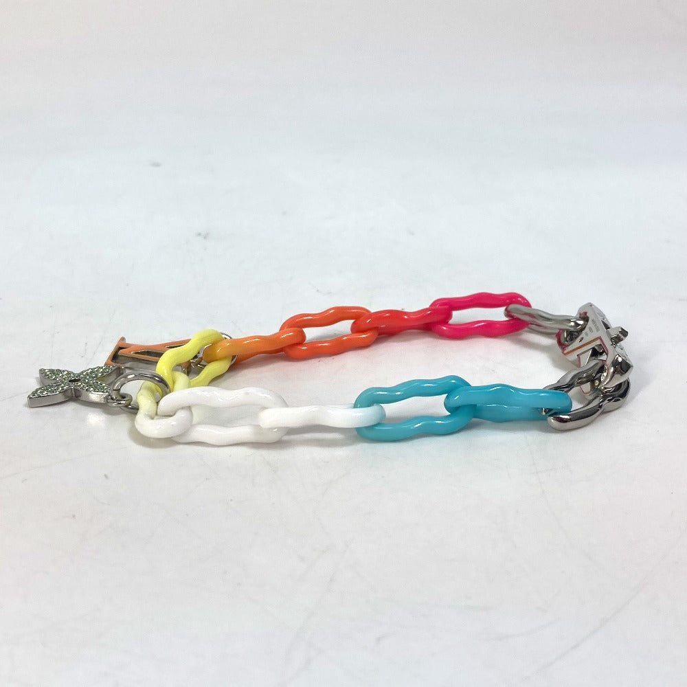 LOUIS VUITTON bracelet M00277 metal multicolor Watercolor Rainbow Bracelet Charm mens L Used Authentic