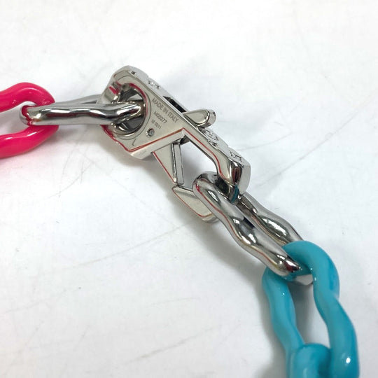 LOUIS VUITTON bracelet M00277 metal multicolor Watercolor Rainbow Bracelet Charm mens L Used Authentic