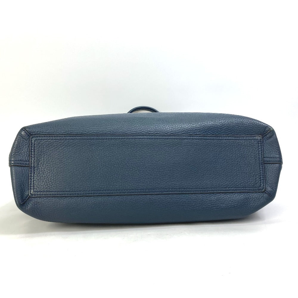 LOUIS VUITTON Tote Bag M53240 Taurillon Clemence Leather Navy Hippo Voyage NV mens Used Authentic