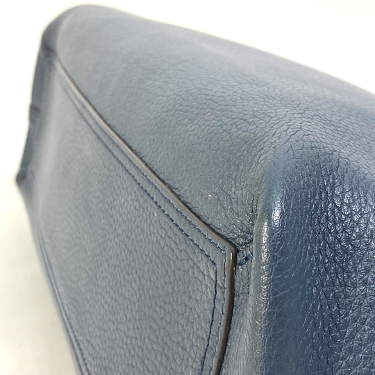 LOUIS VUITTON Tote Bag M53240 Taurillon Clemence Leather Navy Hippo Voyage NV mens Used Authentic