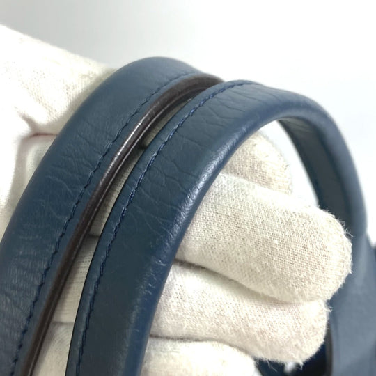 LOUIS VUITTON Tote Bag M53240 Taurillon Clemence Leather Navy Hippo Voyage NV mens Used Authentic