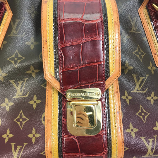 LOUIS VUITTON Shoulder Bag M95580 canvas Red Monogram Mirage Greet Purse Women Used Authentic
