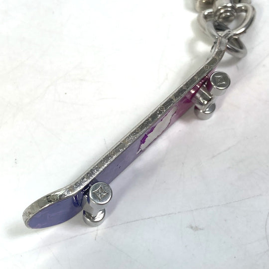 LOUIS VUITTON key ring MP3269 metal black skateboard bijou sack skateboard mens Used Authentic