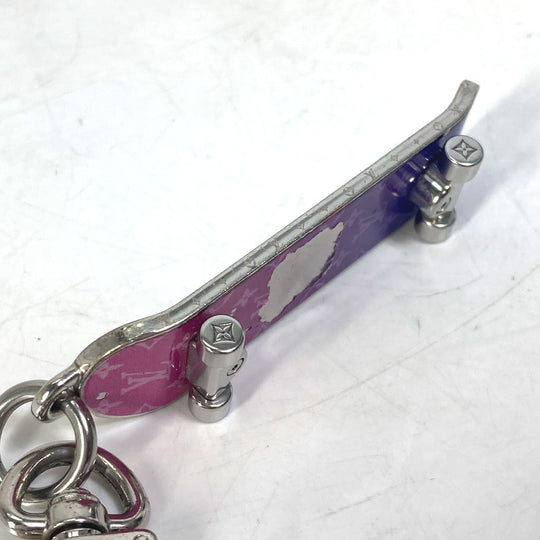 LOUIS VUITTON key ring MP3269 metal black skateboard bijou sack skateboard mens Used Authentic
